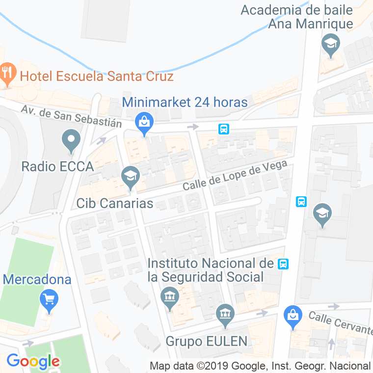Código Postal calle Lope De Vega en Santa Cruz de Tenerife
