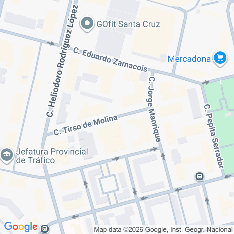 Código postal de Tirso de Molina en Santa Cruz de Tenerife