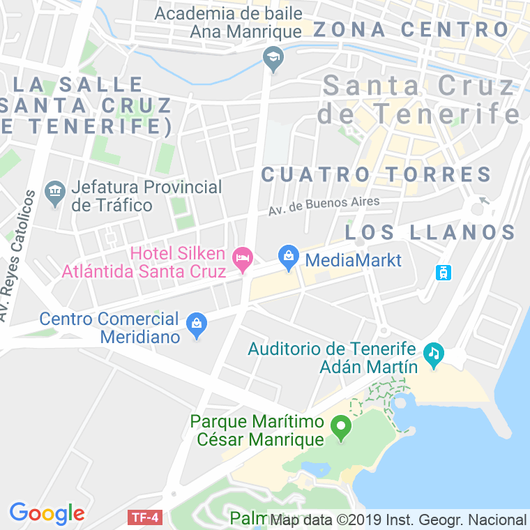 Código Postal calle Tres De Mayo, avenida (Impares Del 67 Al Final)  (Pares Del 28 Al Final) en Santa Cruz de Tenerife