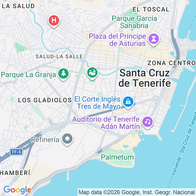 Código postal de Victoria, Plaza en Santa Cruz de Tenerife