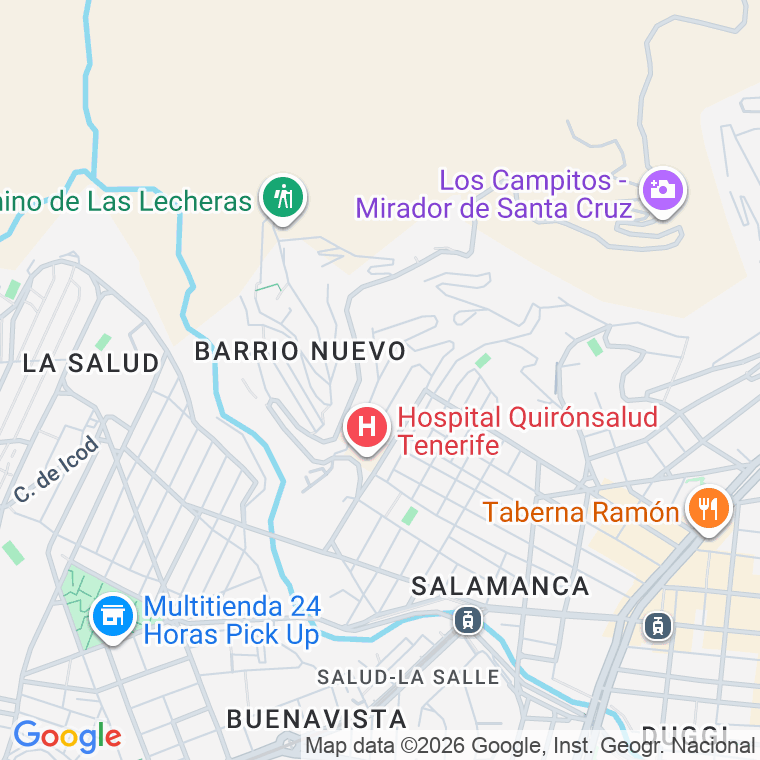 Código postal de Acacias, Camino en Santa Cruz de Tenerife