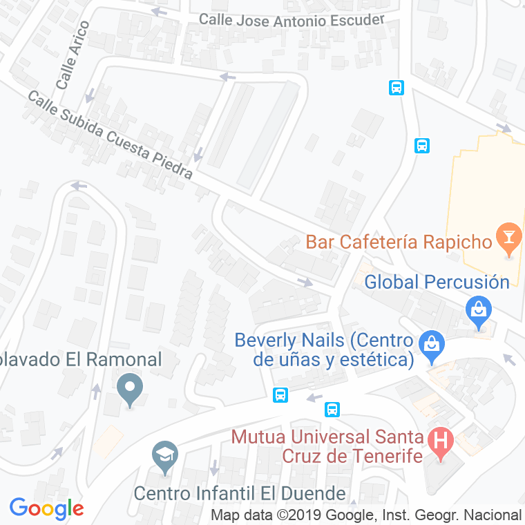 Código Postal calle Domingo Pisaca Burgada en Santa Cruz de Tenerife