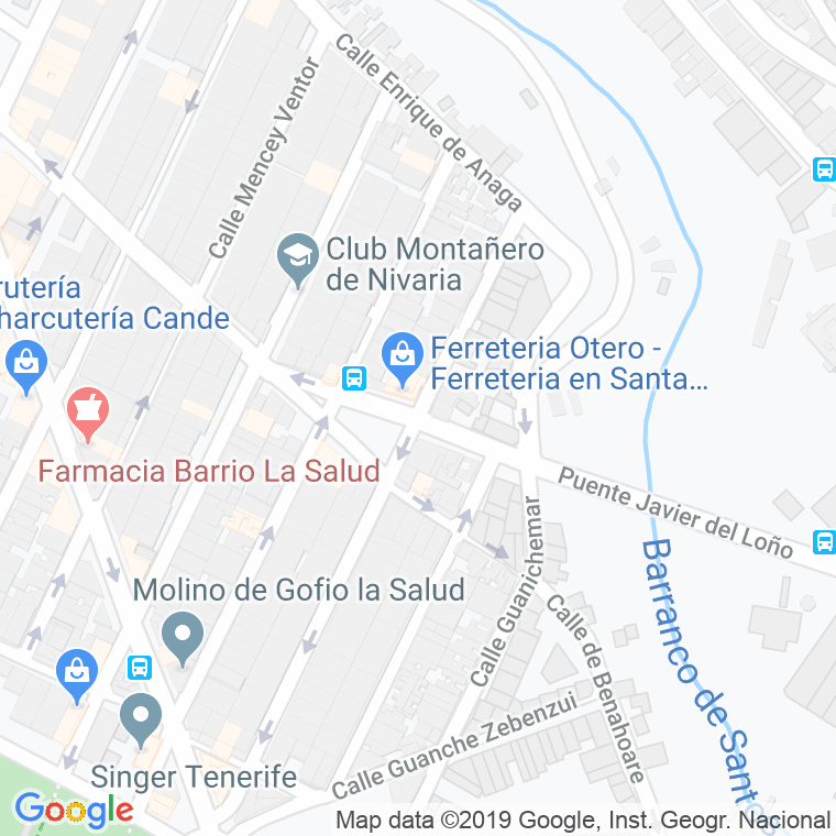 Código Postal calle Princesa Guayarmina en Santa Cruz de Tenerife
