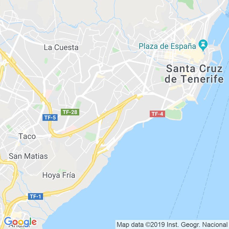 Código Postal calle Equis, La, senda en Santa Cruz de Tenerife