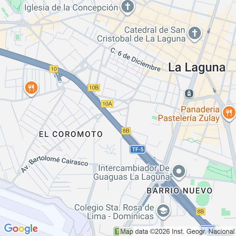 Código postal de Candelaria, de La, Avenida (impares del 37 al Final)  (pares del 38 al Final) en Laguna,la