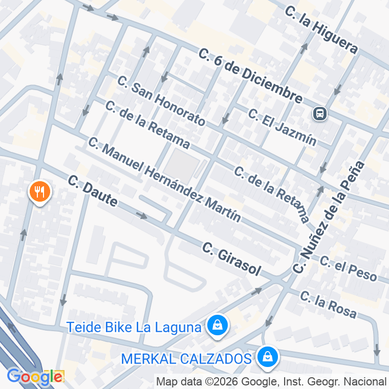 Código postal de Calle Manuel Hernandez Martin en S Cristobal Laguna