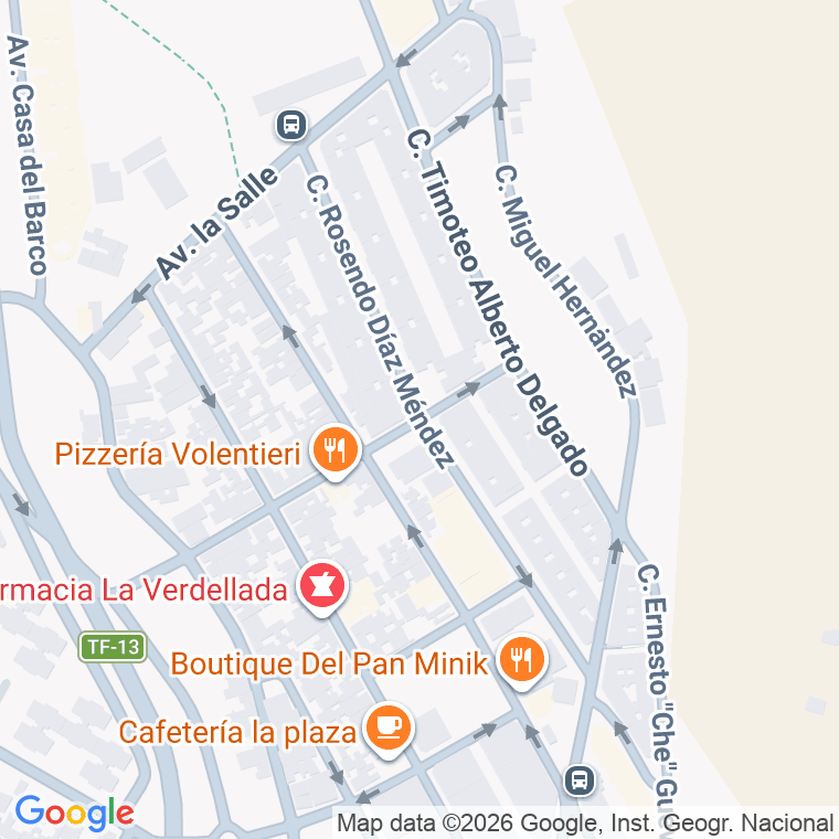 Código postal de Calle Rosendo Diaz Mendez en S Cristobal Laguna