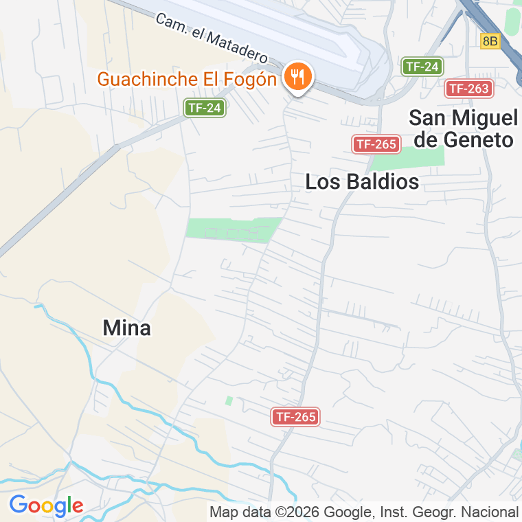 Código postal de Camino del Medio (laguna) en Santa Cruz de Tenerife