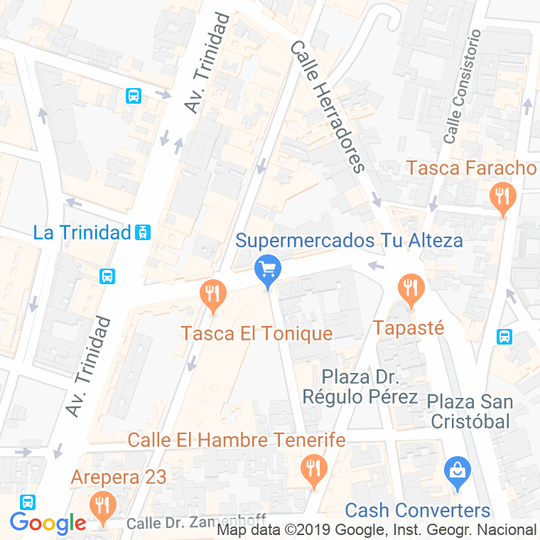 Código Postal calle Cerrajeria, La en Laguna,La