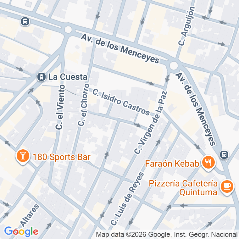 Código postal de Calle Bernardo de Fau en Cuesta (la)
