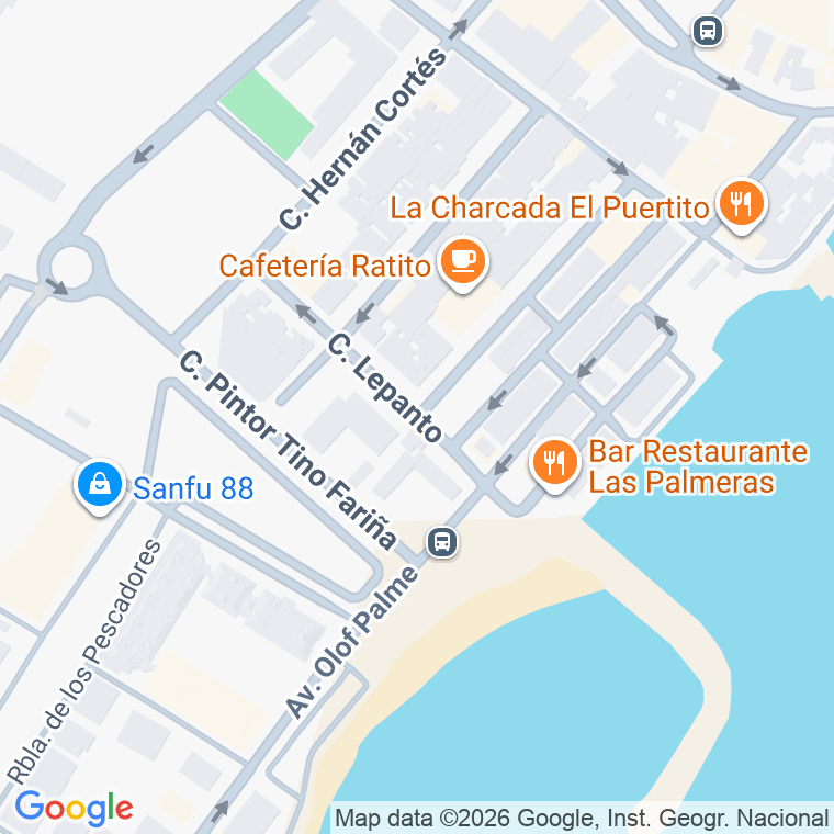 Código postal de Calle Lepanto en Puertito de Güimar