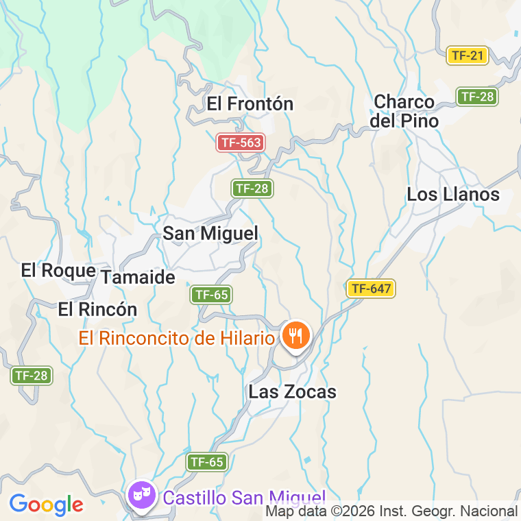 Código postal de San Miguel de Abona en Santa Cruz de Tenerife