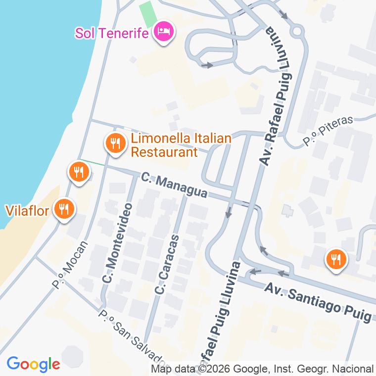 Código postal de Calle Managua en Playa Americas (arona)