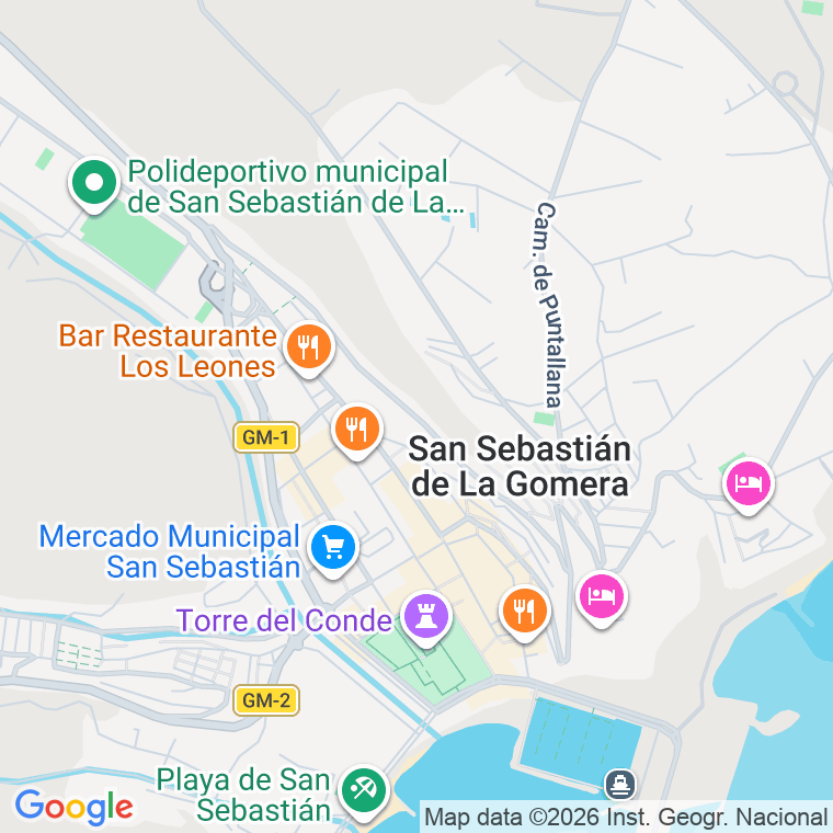 Código postal de Calle Pista de las Palmitas en San Sebastian de la Gomer