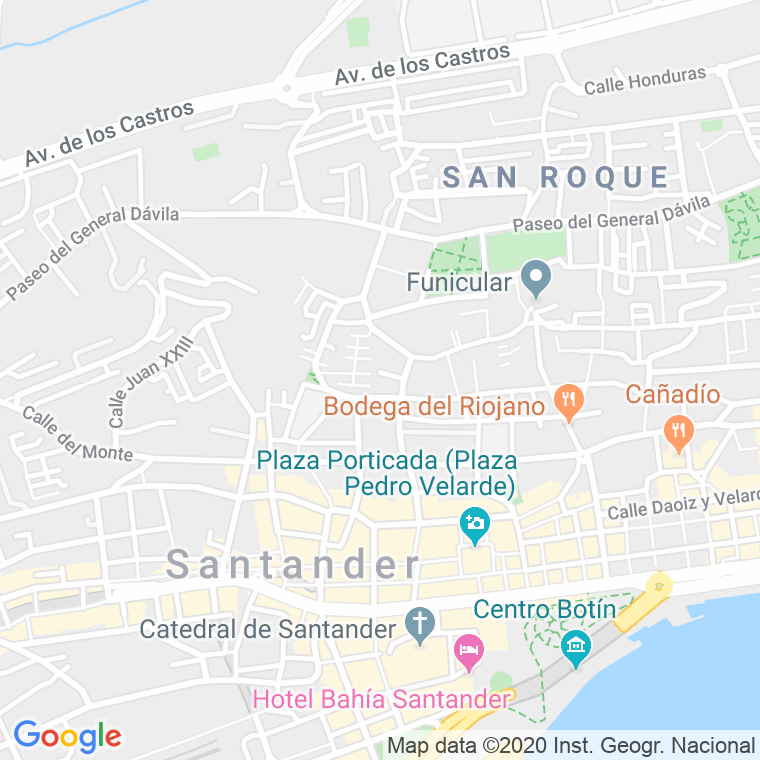 Código postal de Africa, Travesia en Santander