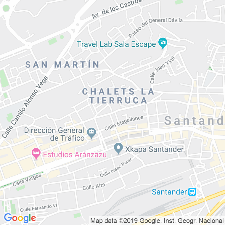 Código postal de Cardenal Cisneros   (impares del 1 al 23)  (pares del 2 al 40) en Santander