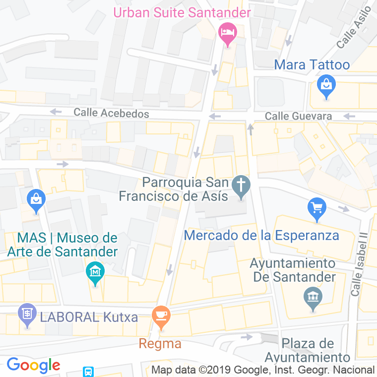 Código postal de Cervantes, Pasadizo en Santander