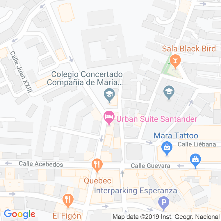 Código postal de Enseñanza, Travesia en Santander