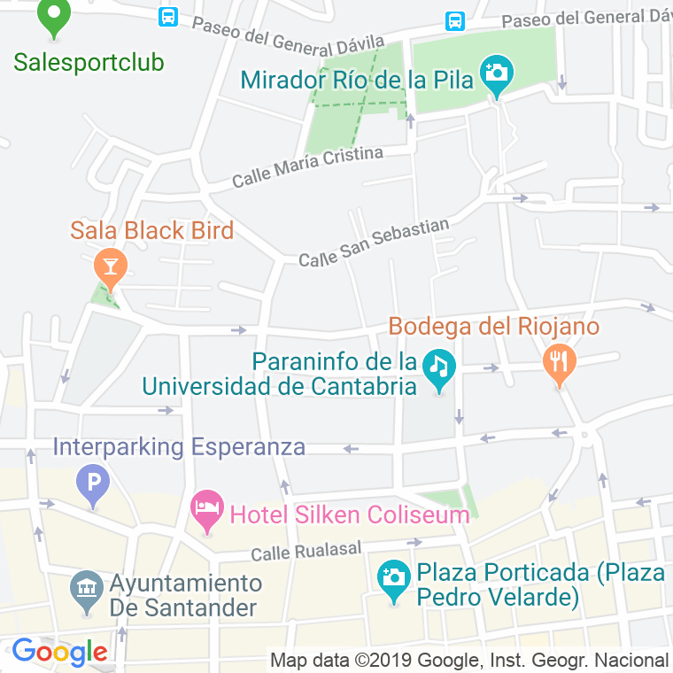 Código postal de San Celedonio, Travesia en Santander