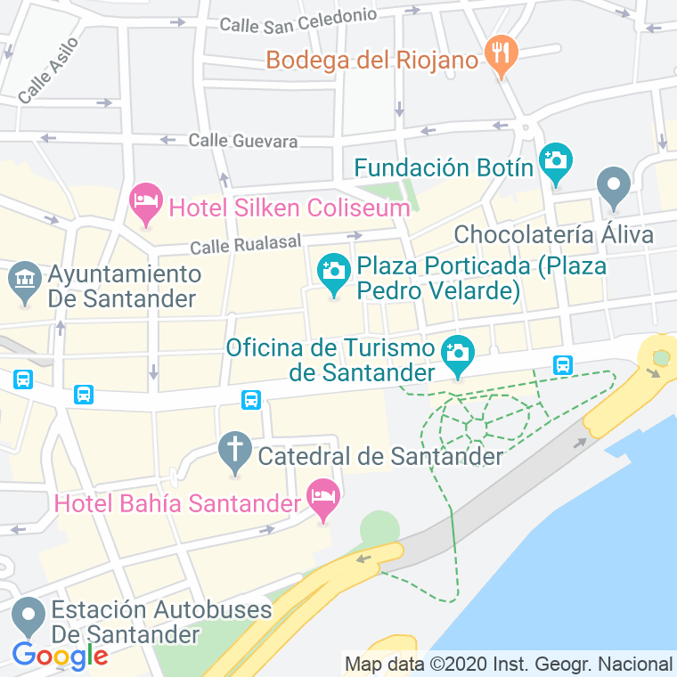 Código postal de Velarde, Plaza en Santander