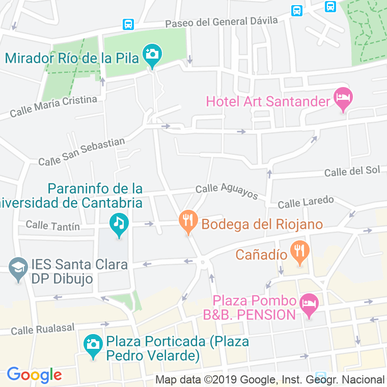 Código Postal calle Rio De La Pila, travesia (Impares Del 1 Al Final)  (Pares Del 2 Al Final) en Santander
