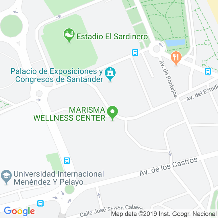 Código Postal calle Stadium, Del, avenida en Santander