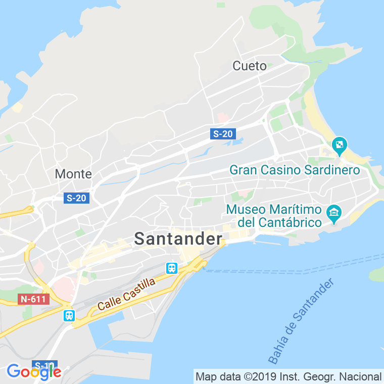 Código Postal calle Mar, Del, costera en Santander