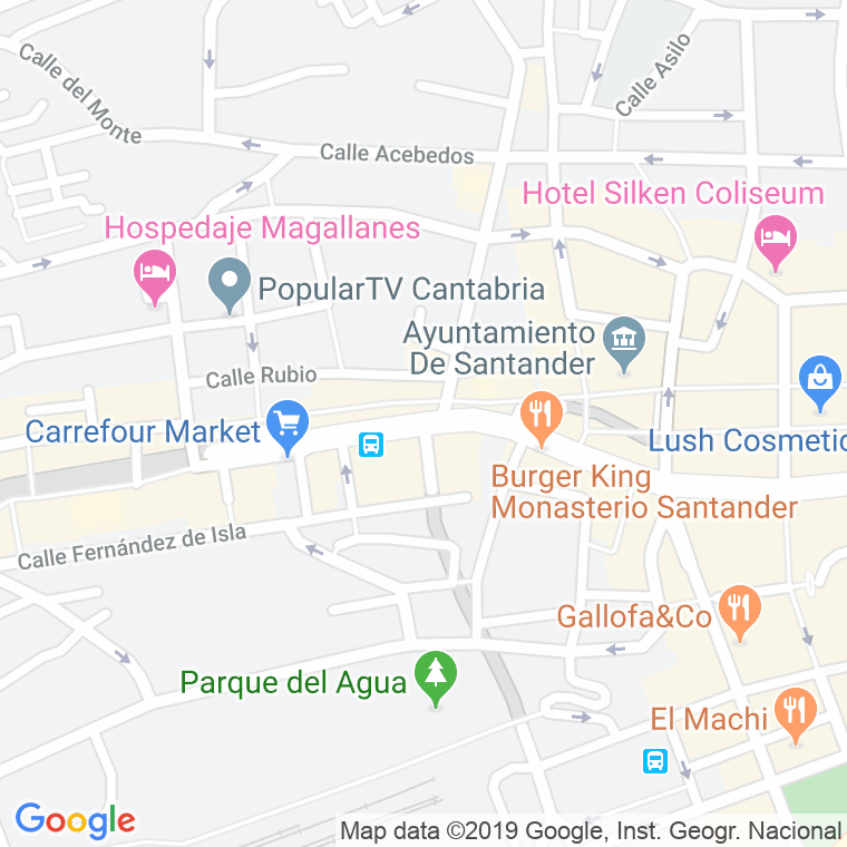 Código Postal calle Jesus De Monasterio   (Pares Del 2 Al Final) en Santander
