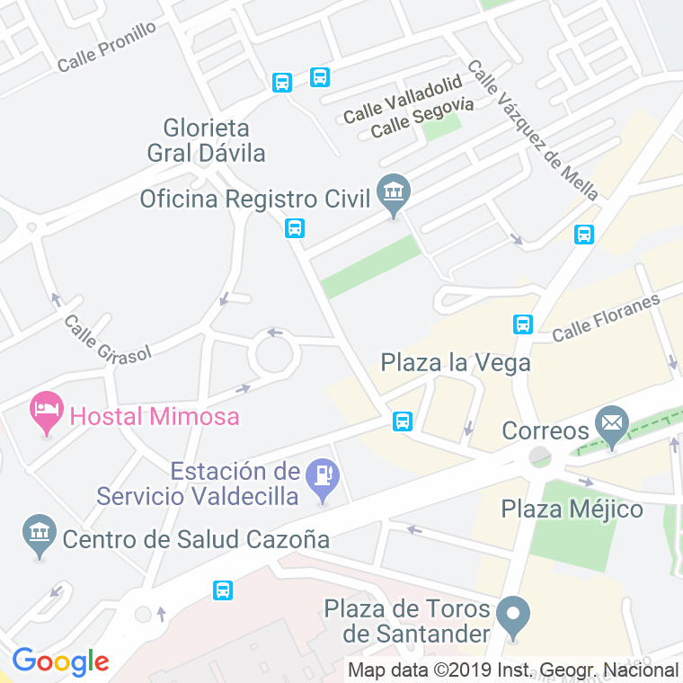 Código Postal calle Pedro San Martin, avenida (Impares Del 1 Al Final)  (Pares Del 2 Al 12) en Santander