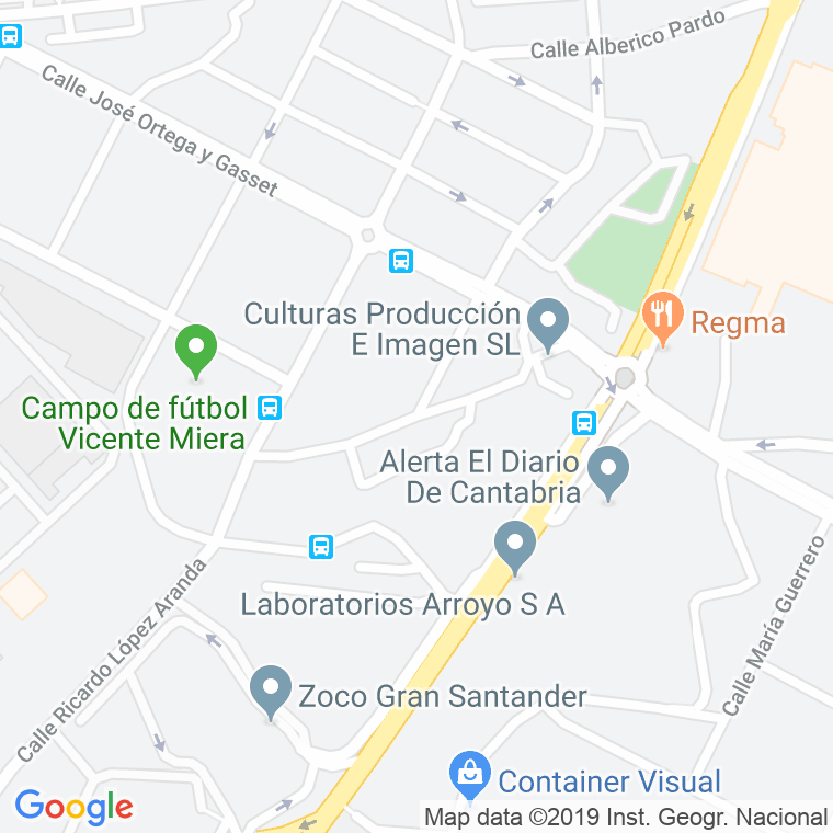 Código Postal calle Agustin De Colosia en Santander