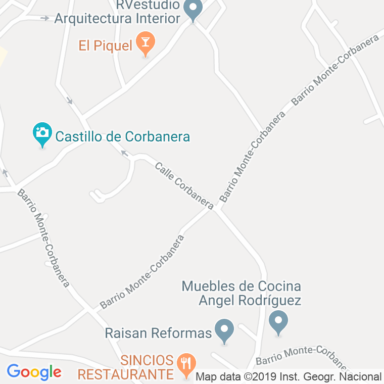 Código Postal calle Corbanera en Santander