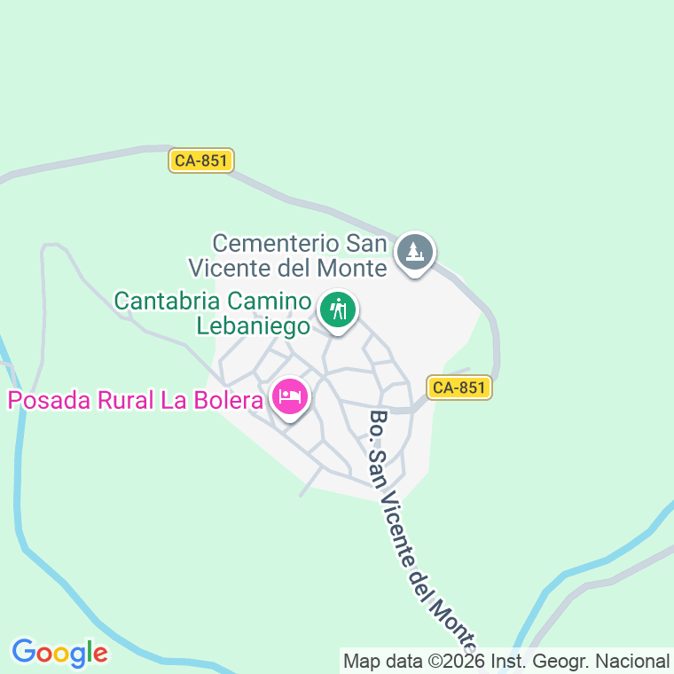 Código postal de San Vicente del Monte en Cantabria