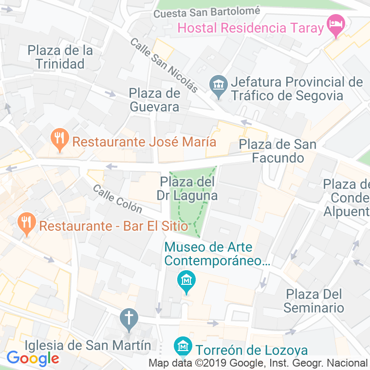 Código Postal calle Doctor Laguna, plaza en Segovia