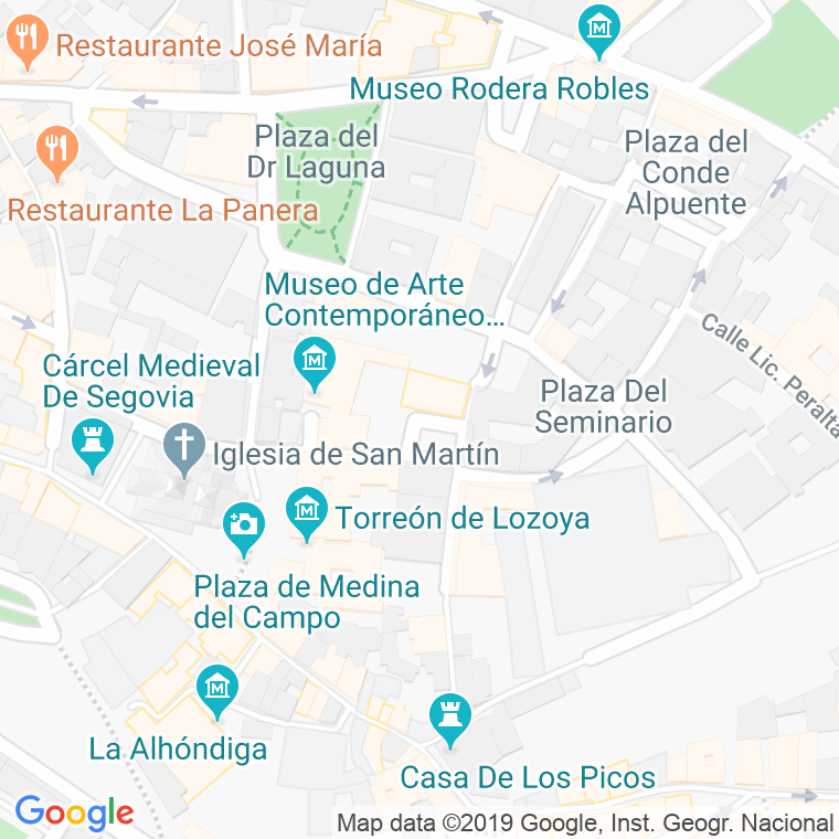 Código Postal calle Espejos, plaza en Segovia