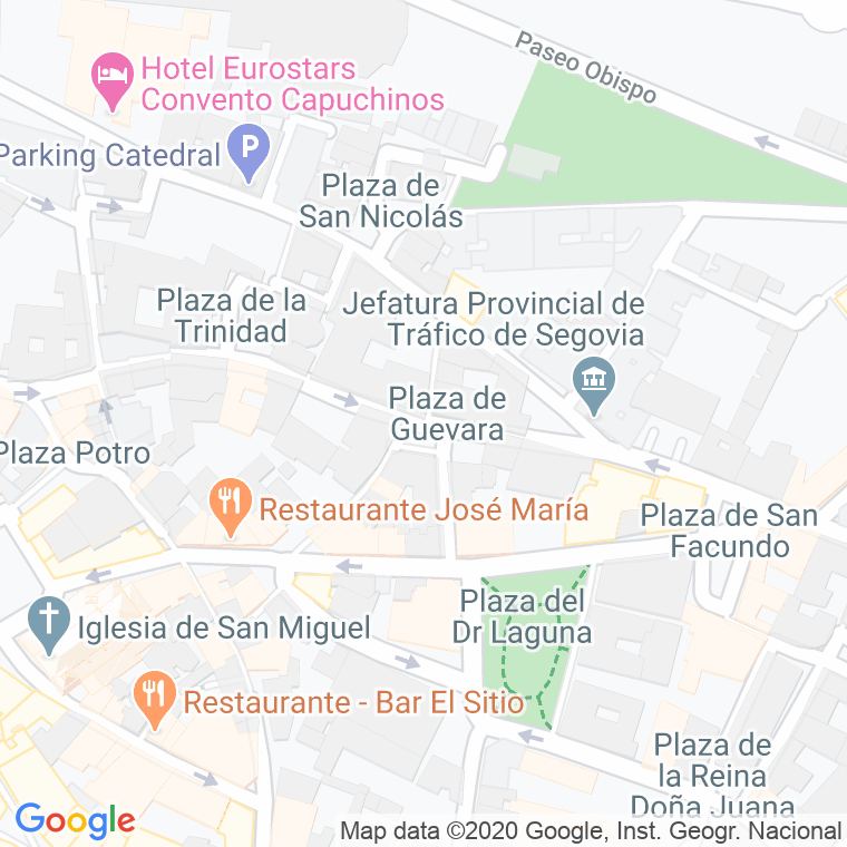 Código Postal calle Guevara, travesia en Segovia