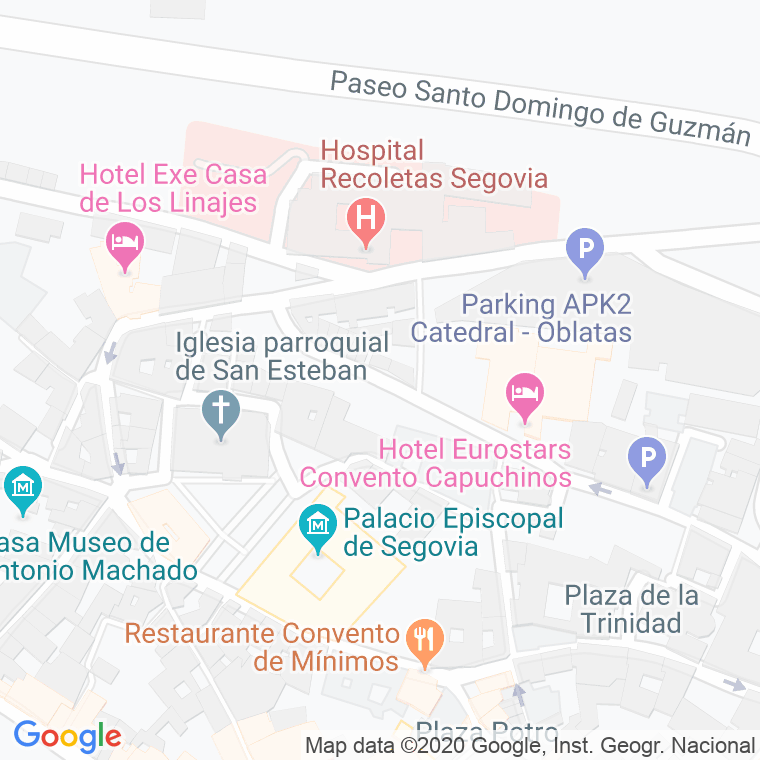 Código Postal calle Iza Gidelli en Segovia