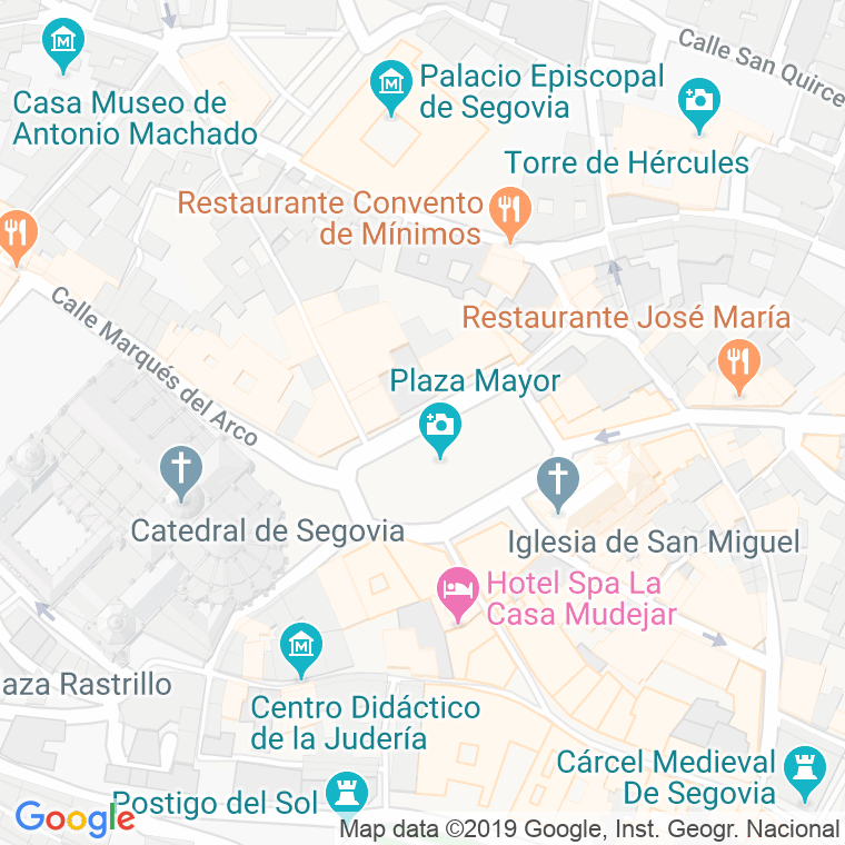 Código Postal calle Mayor, plaza en Segovia
