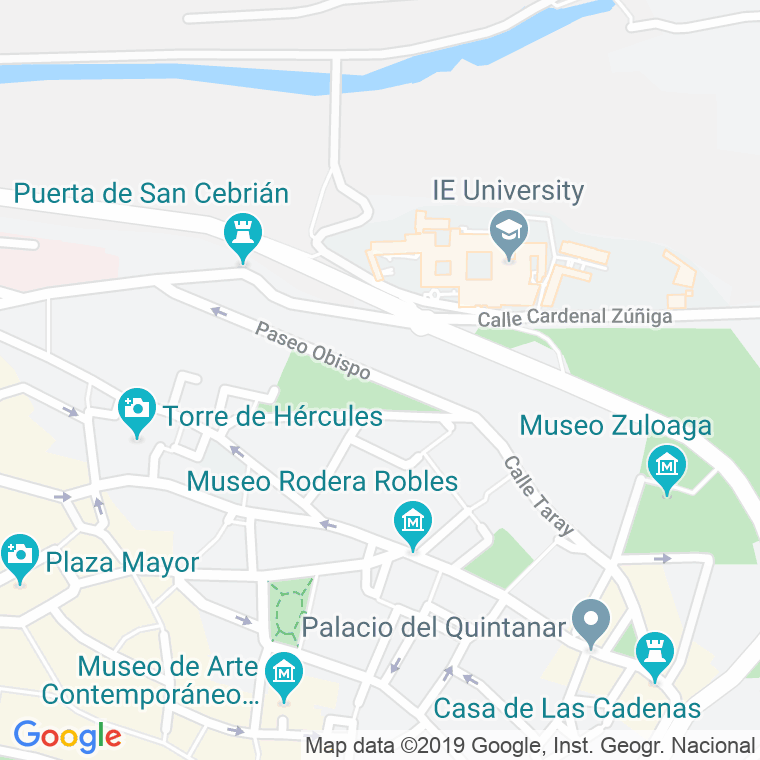 Código Postal calle Obispo, paseo en Segovia