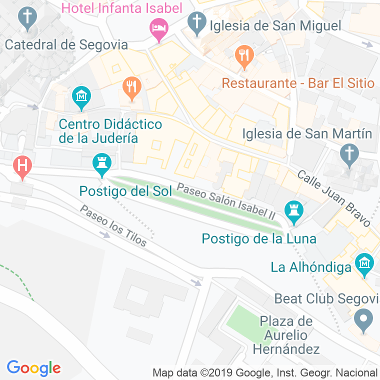 Código Postal calle Salon Isabel Ii, paseo en Segovia