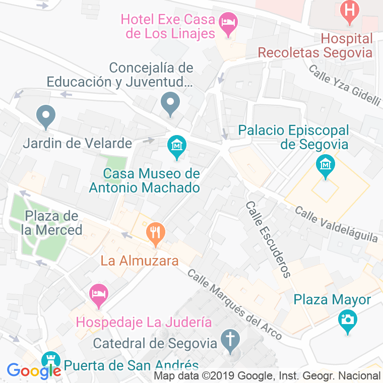 Código Postal calle Desamparados en Segovia