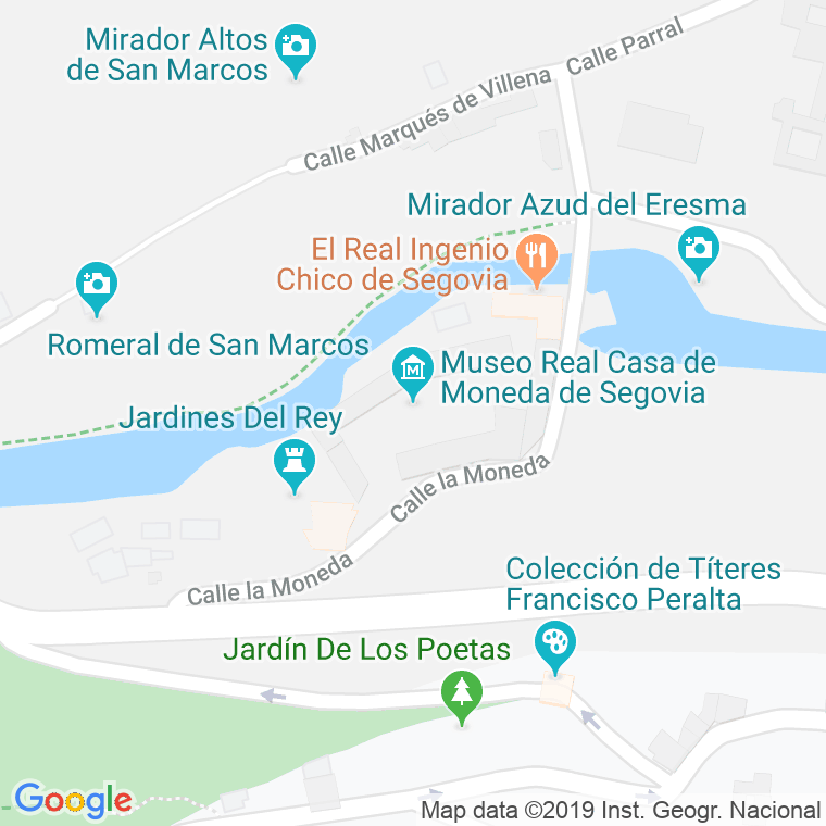 Código Postal calle Fabrica De La Moneda en Segovia