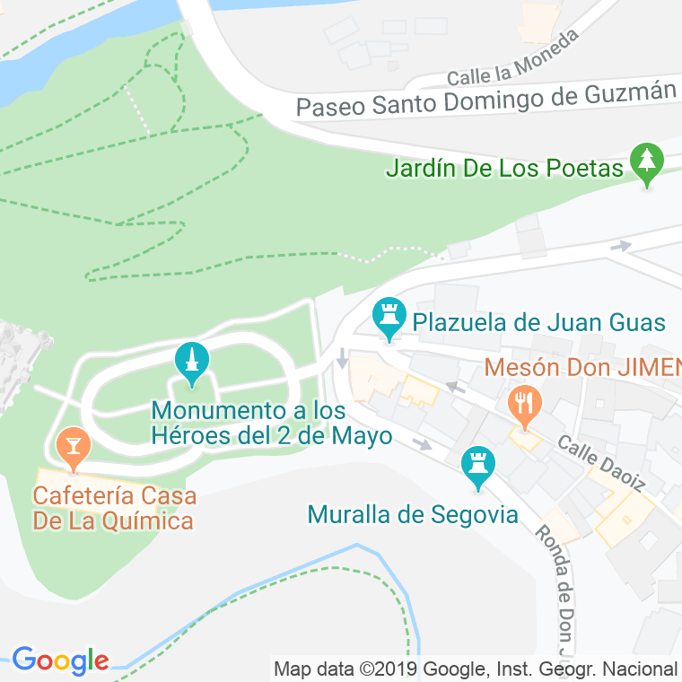 Código Postal calle Juan Guas, plaza en Segovia