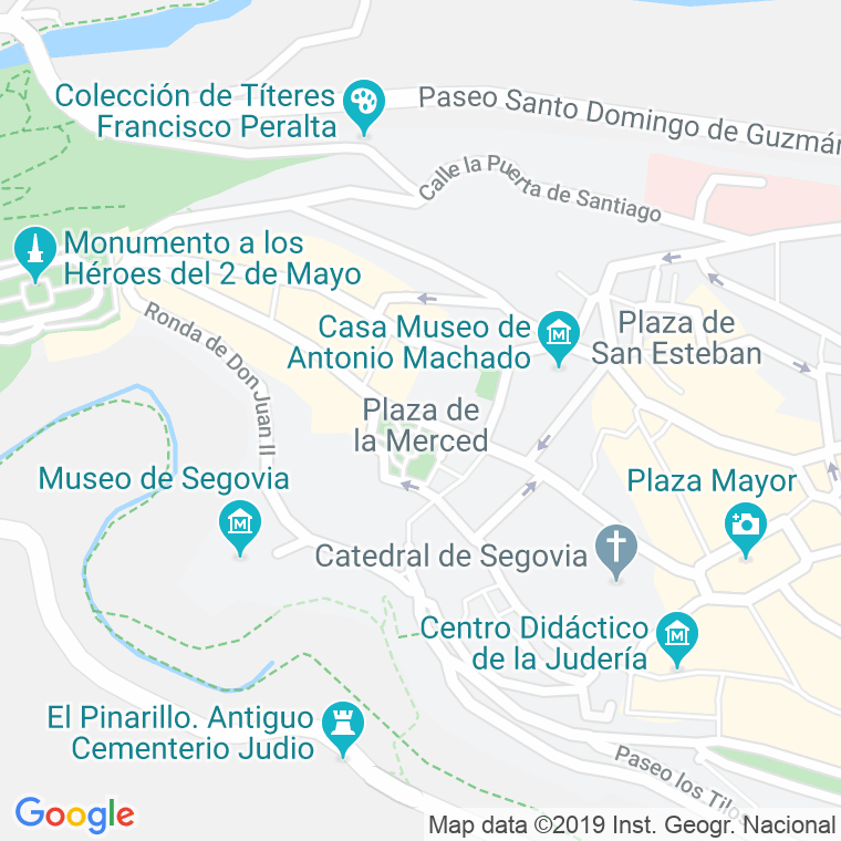 Código Postal calle Merced, plaza en Segovia