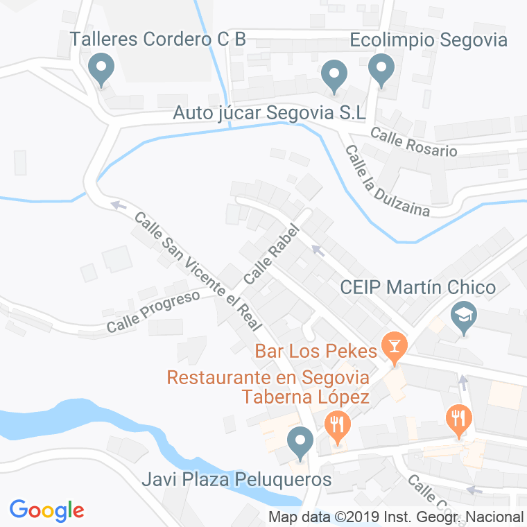 Código Postal calle Rabel en Segovia