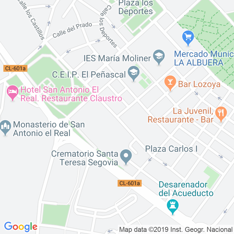 Código Postal calle Alfonso Vi en Segovia