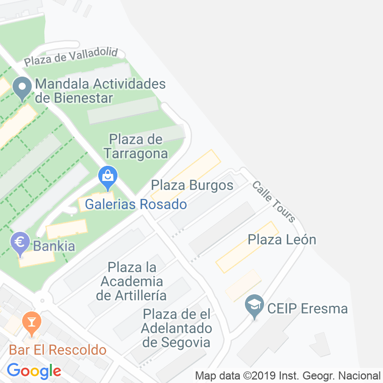 Código Postal calle Burgos, plaza en Segovia