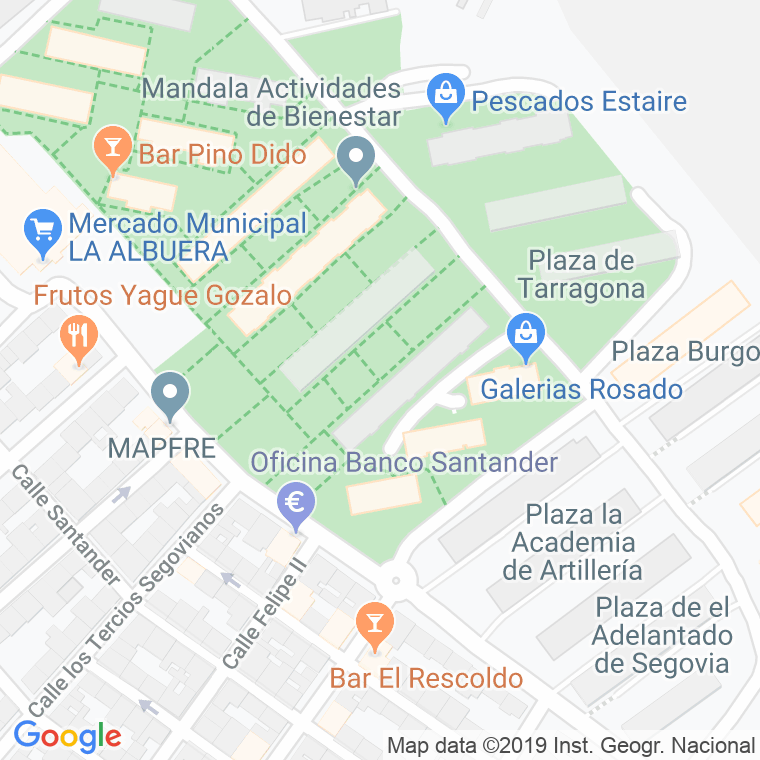 Código Postal calle Caceres en Segovia