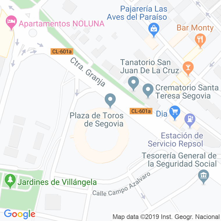 Código Postal calle Toros, plaza en Segovia
