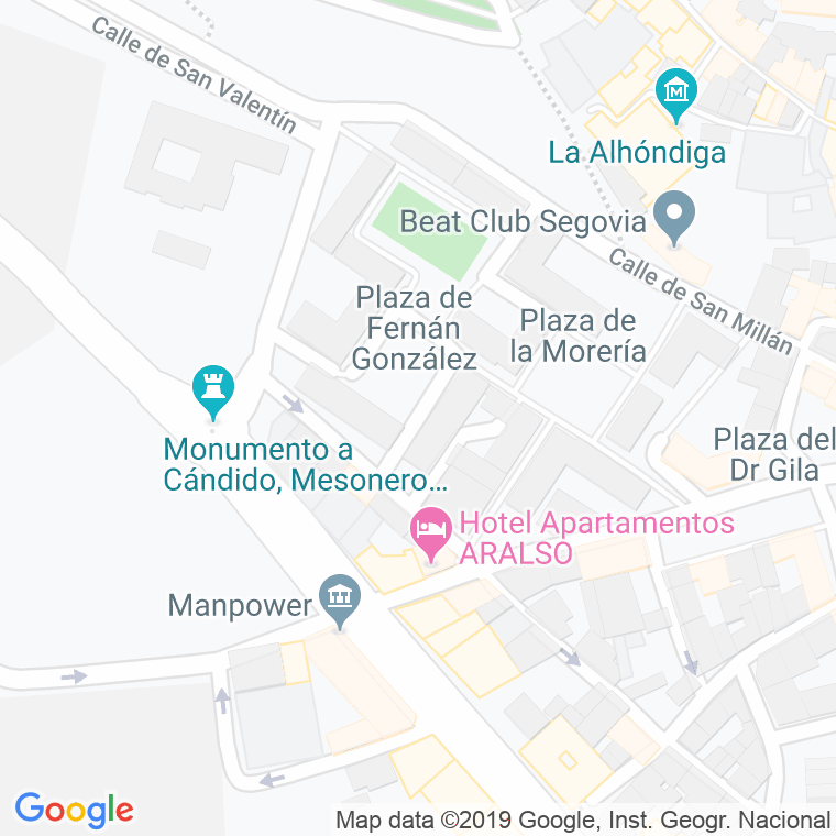 Código Postal calle Comandante Gonzalez en Segovia