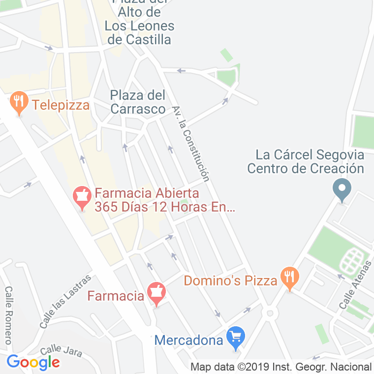 Código Postal calle General Gutierrez Mellado en Segovia